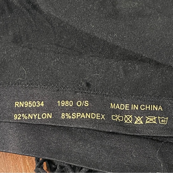 Hauty Mock Neck Fishnet Chemise Black OSFM - Picture 7 of 9